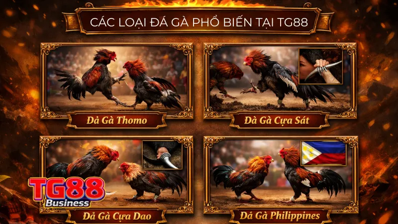 Các Loại Đá Gà Phổ Biến Tại TG88