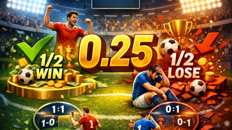 Kèo Chấp 0.25 Có Thắng Nửa – Thua Nửa